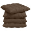 Sædepuder 4 pcs Brun 40 x 40 x 6 cm Stof