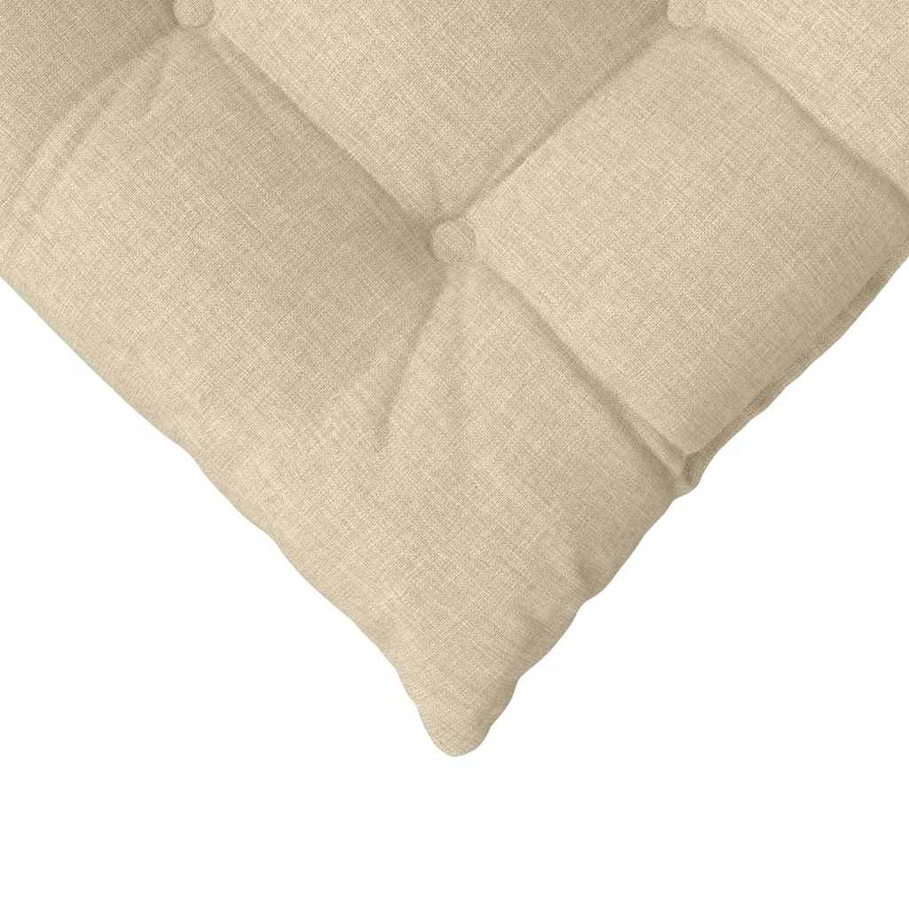 Sædepuder 4 pcs Creme 40 x 40 x 6 cm Stof