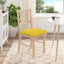 Sædepuder 4 pcs Lys Gul 40 x 40 x 6 cm Stof