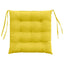 Sædepuder 4 pcs Lys Gul 40 x 40 x 6 cm Stof
