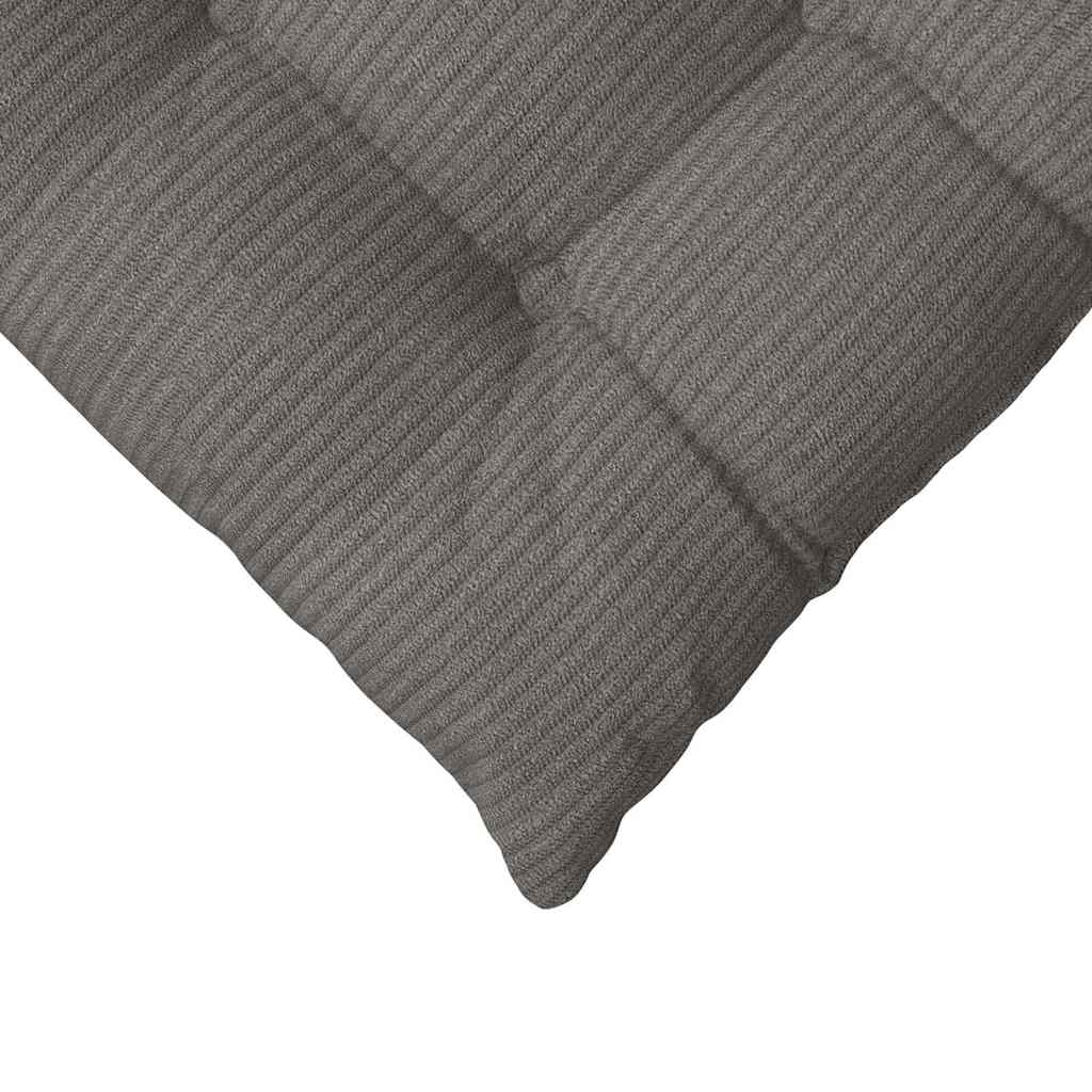 Sædepuder 4 pcs Lysegrå 40 x 40 x 6 cm Velourstof