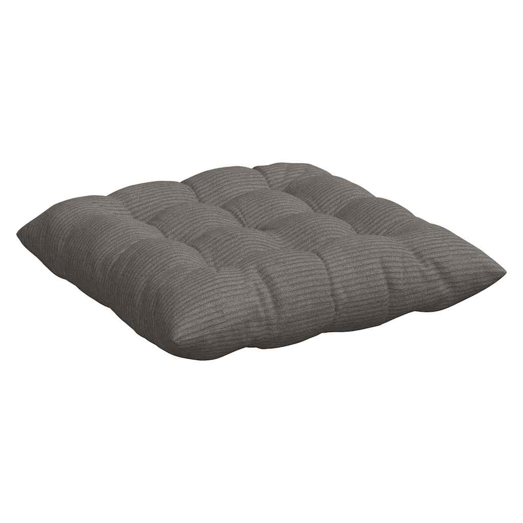 Sædepuder 4 pcs Lysegrå 40 x 40 x 6 cm Velourstof