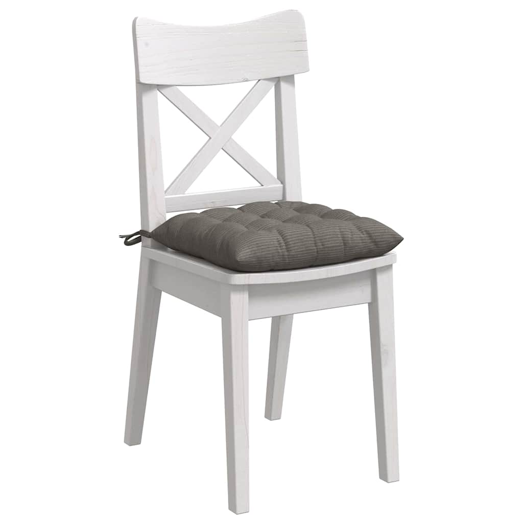 Sædepuder 4 pcs Lysegrå 40 x 40 x 6 cm Velourstof
