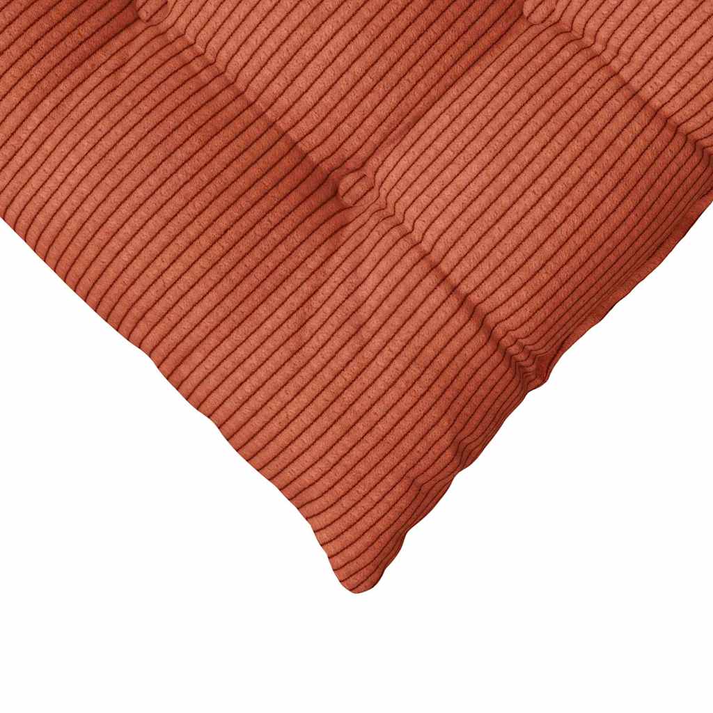 Sædepuder 4 pcs Rød orange 40 x 40 x 6 cm Velourstof