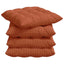 Sædepuder 4 pcs Rød orange 40 x 40 x 6 cm Velourstof