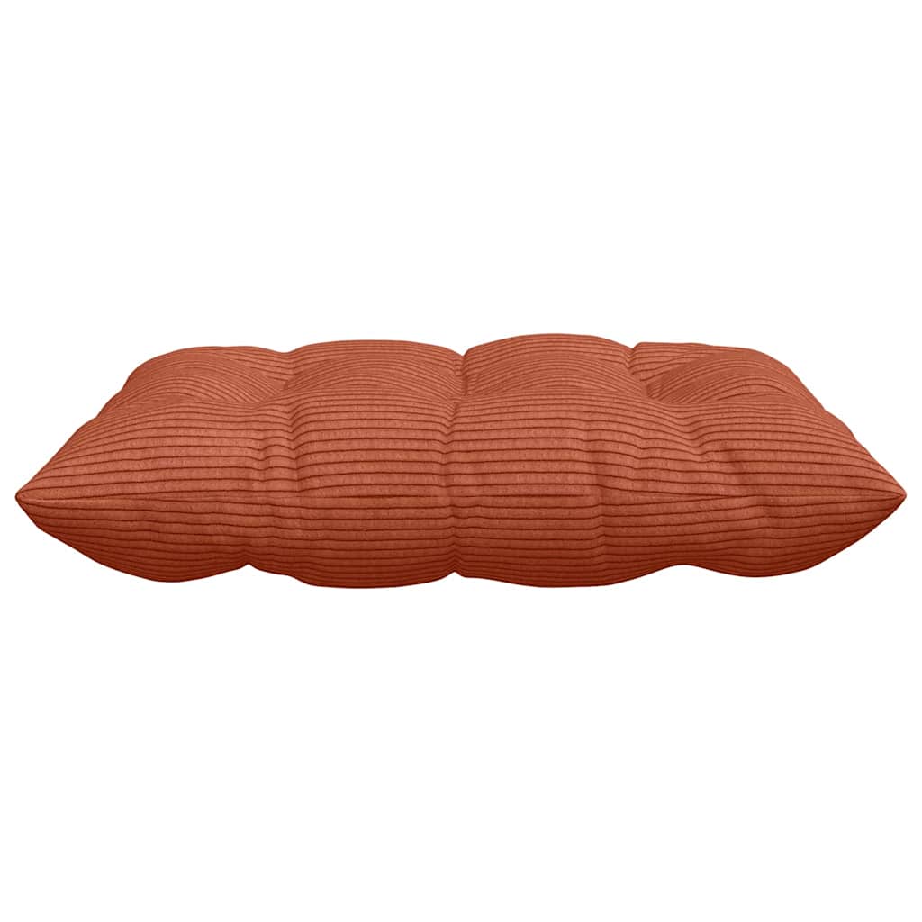 Sædepuder 4 pcs Rød orange 40 x 40 x 6 cm Velourstof