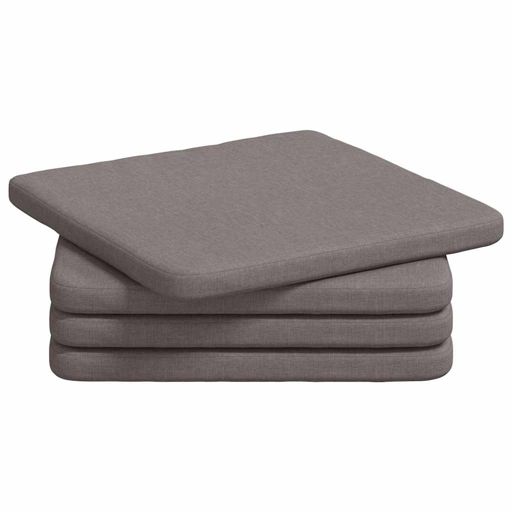 Sædepuder 4 pcs Gråbrun 40 x 40 x 3 cm Stof
