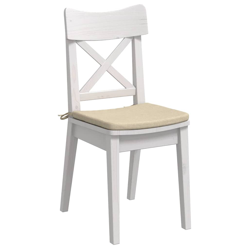Sædepuder 4 pcs Creme 40 x 40 x 3 cm Stof