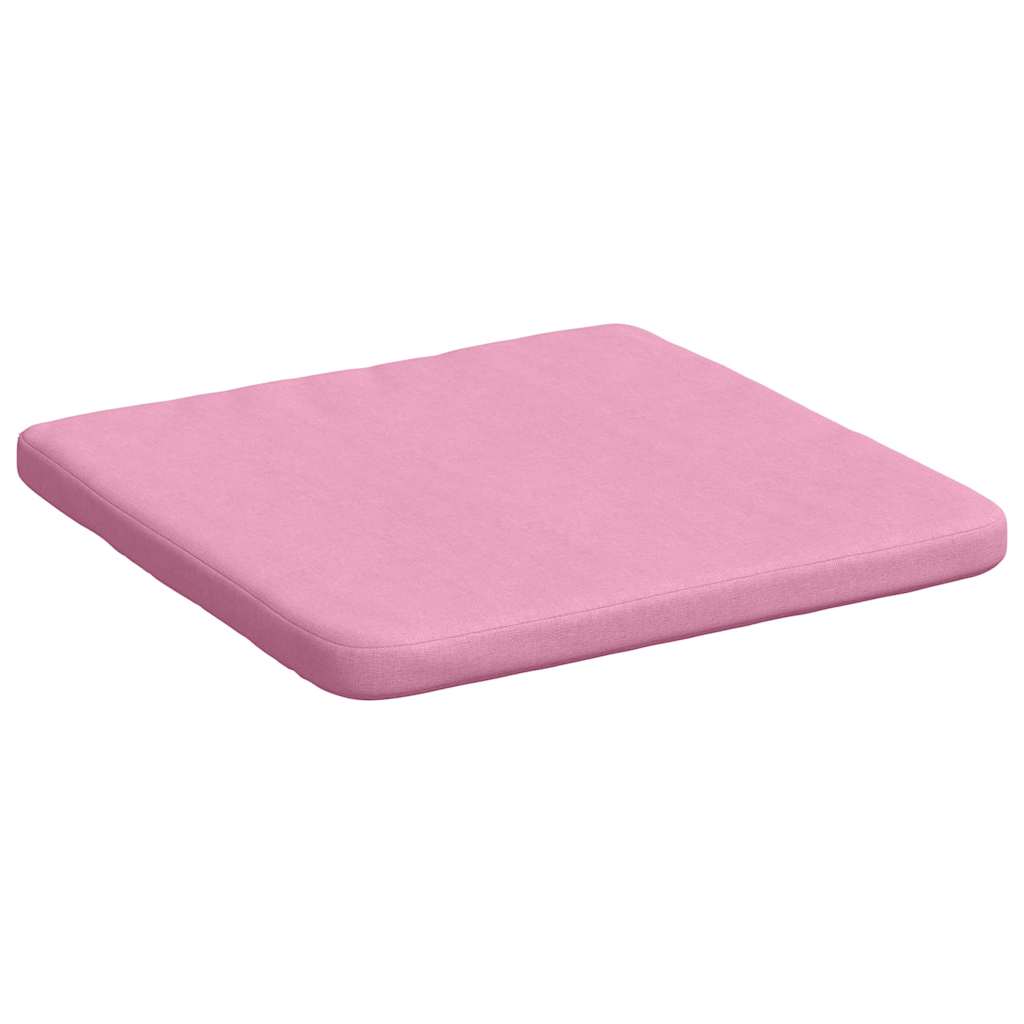 Sædepuder 4 pcs Lyserød 40 x 40 x 3 cm Stof