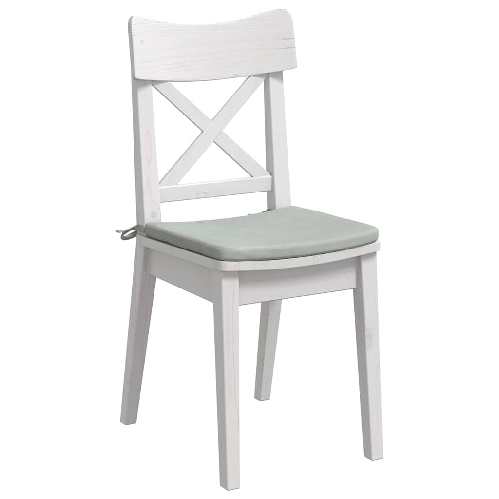 Sædepuder 4 pcs Lysegrå 40 x 40 x 3 cm Fløjl