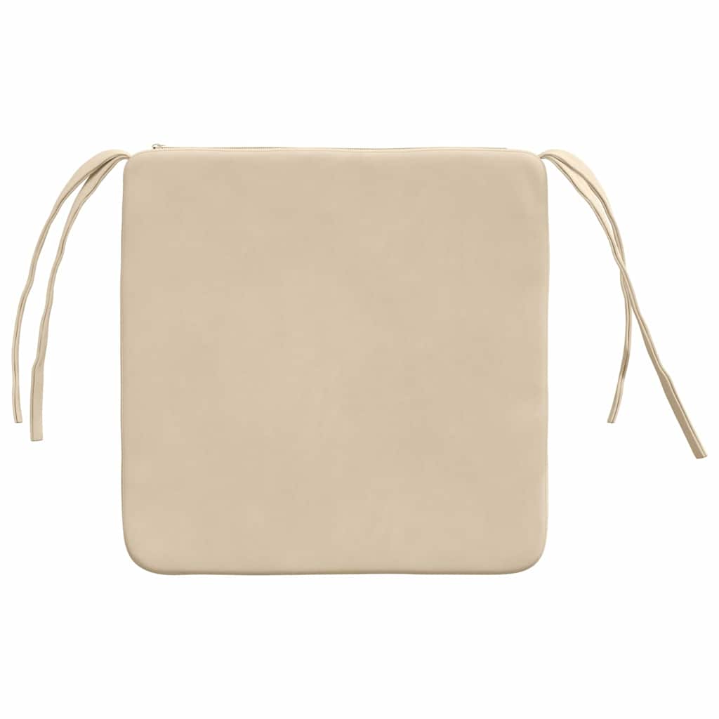 Sædepuder 4 pcs Creme 40 x 40 x 3 cm Mikrofiberstof