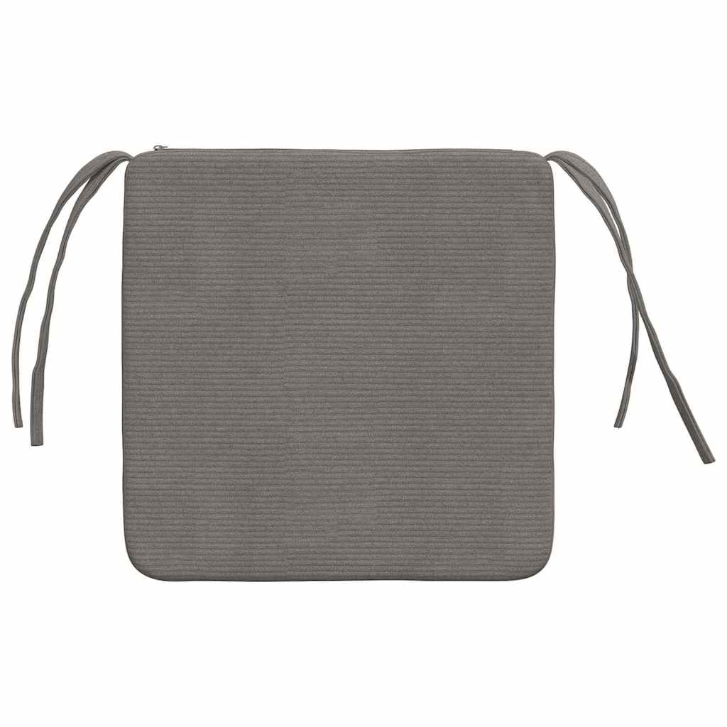 Sædepuder 4 pcs Lysegrå 40 x 40 x 3 cm Velourstof