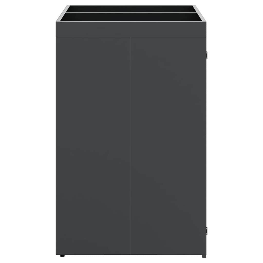 Wheelie Bin Opbevaring til 2 Affaldscontainere Antracit