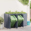 Wheelie Bin Opbevaring til 3 Affaldscontainere Lysegrå