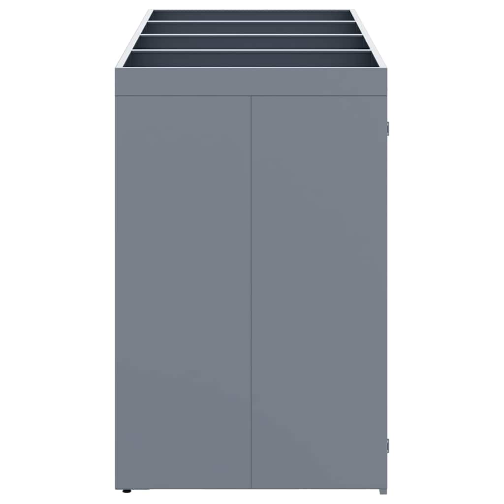 Wheelie Bin Opbevaring til 4 Affaldscontainere Lysegrå