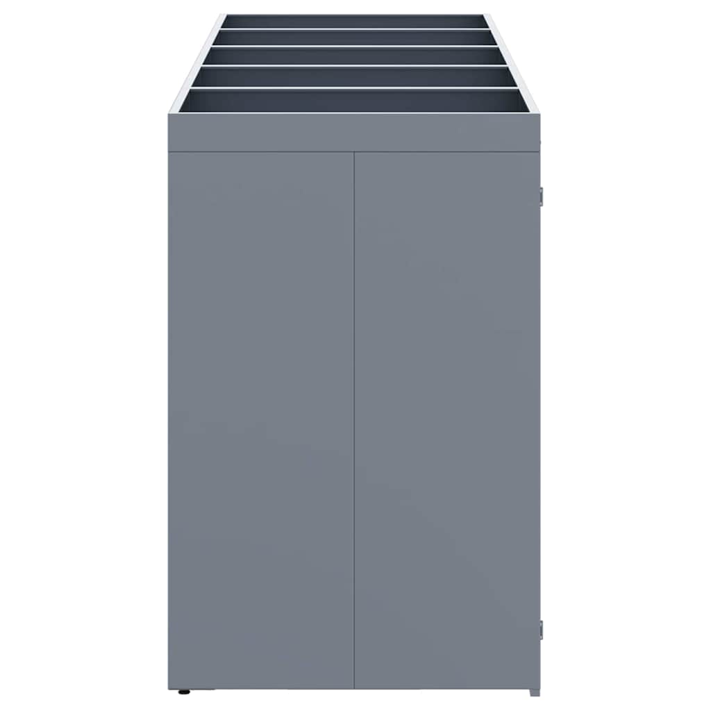 Wheelie Bin Opbevaring til 5 Affaldscontainere Lysegrå