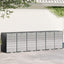 Wheelie Bin Opbevaring til 3 Affaldscontainere Stål Antracit