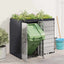 Wheelie Bin Opbevaring til 3 Affaldscontainere Stål Antracit