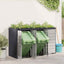 Wheelie Bin Opbevaring til 3 Affaldscontainere Stål Antracit
