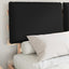 Sengestel med Polstret Hovedgavl Sort 150 x 200 cm