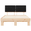 Sengestel med Polstret Hovedgavl Sort 140 x 190 cm
