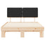Sengestel med Polstret Hovedgavl Sort 150 x 200 cm