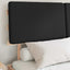 Sengestel med Polstret Hovedgavl Sort 140 x 190 cm