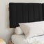 Sengestel med Polstret Hovedgavl Sort 140 x 200 cm