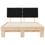 Sengestel med Polstret Hovedgavl Sort 140 x 200 cm