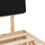 Sengestel med Polstret Hovedgavl Sort 135 x 190 cm