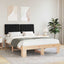 Sengestel med Polstret Hovedgavl Sort 135 x 190 cm