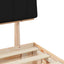 Sengestel med Polstret Hovedgavl Sort 120 x 190 cm