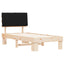 Sengestel med Polstret Hovedgavl Sort 90 x 190 cm