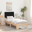 Sengestel med Polstret Hovedgavl Sort 75 x 190 cm