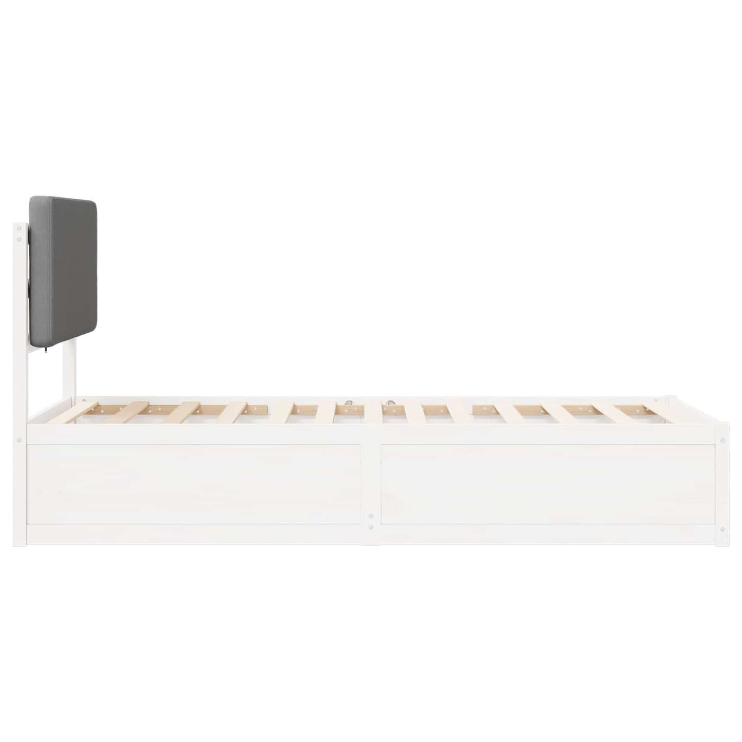 Sengestel med Polstret Hovedgavl Lysegrå 100 x 200 cm