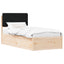 Sengestel med Polstret Hovedgavl Sort 90 x 190 cm