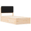 Sengestel med Polstret Hovedgavl Sort 100 x 200 cm
