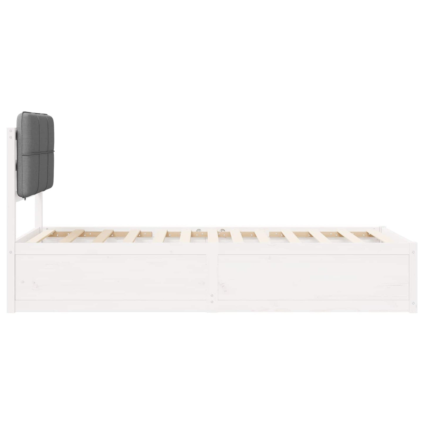 Sengestel med Polstret Hovedgavl Lysegrå 100 x 200 cm