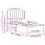 Sengestel med Polstret Hovedgavl Sort 80 x 200 cm