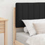 Sengestel med Polstret Hovedgavl Sort 75 x 190 cm