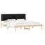 Sengestel med Polstret Hovedgavl Sort 180 x 200 cm