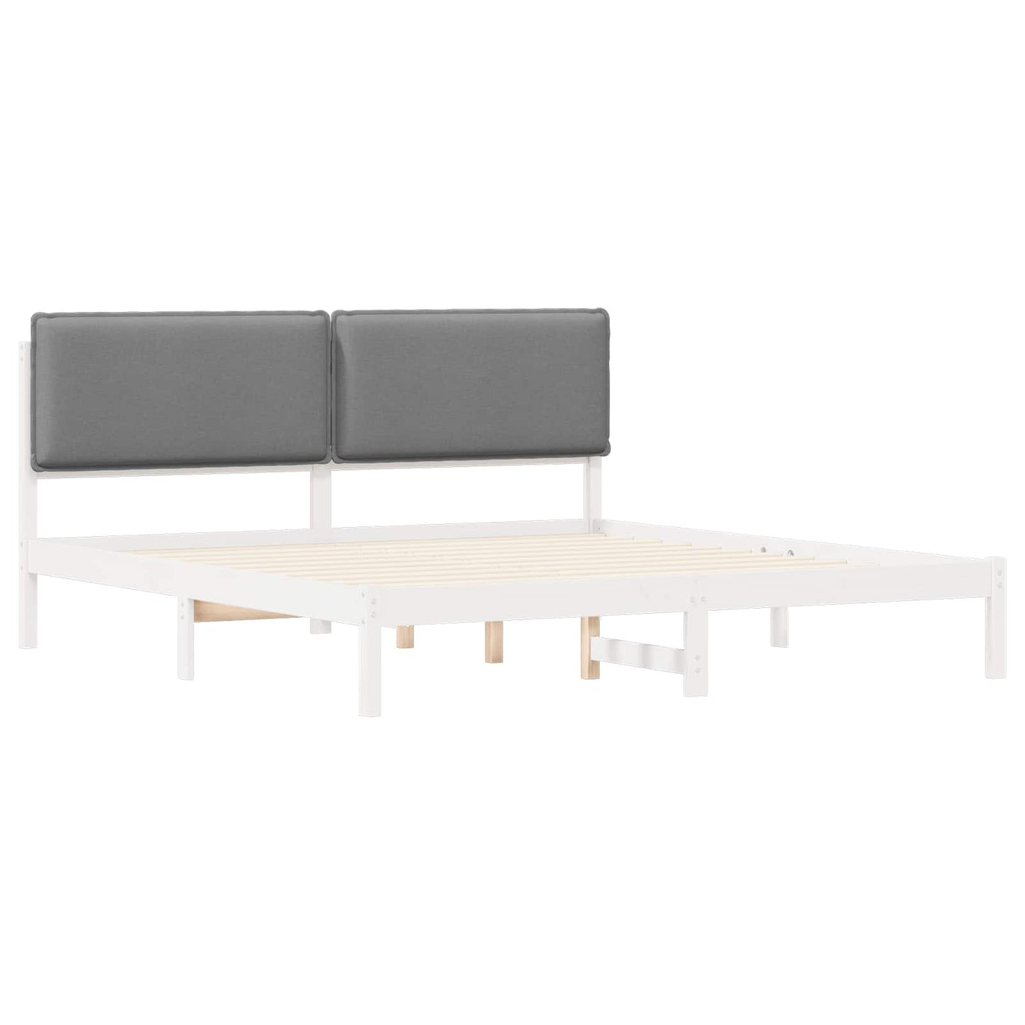Sengestel med Polstret Hovedgavl Lysegrå 180 x 200 cm