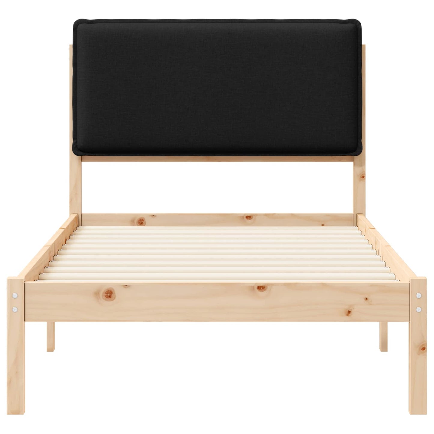 Sengestel med Polstret Hovedgavl Sort 80 x 200 cm