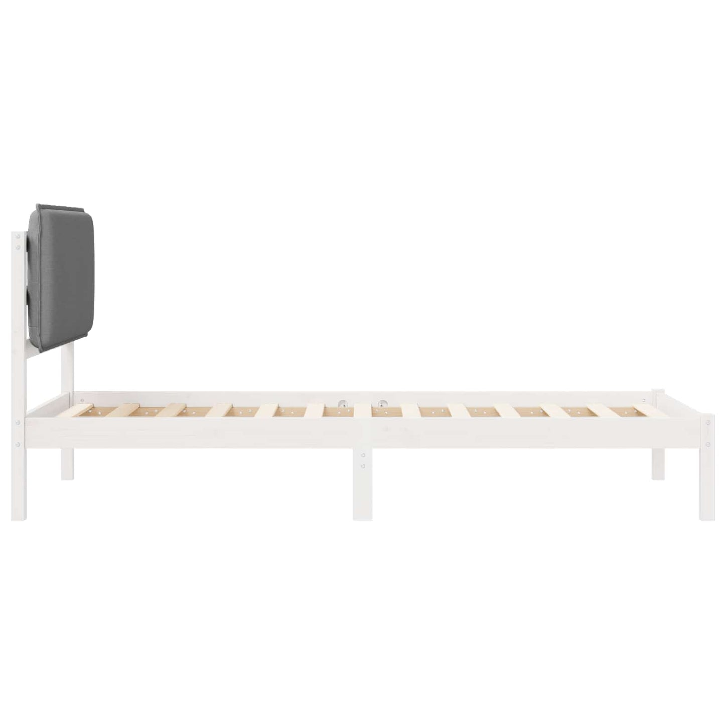 Sengestel med Polstret Hovedgavl Lysegrå 80 x 200 cm