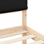 Sengestel med Polstret Hovedgavl Sort 90 x 190 cm