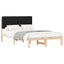 Sengestel med Polstret Hovedgavl Sort 120 x 190 cm