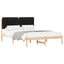 Sengestel med Polstret Hovedgavl Sort 160 x 200 cm