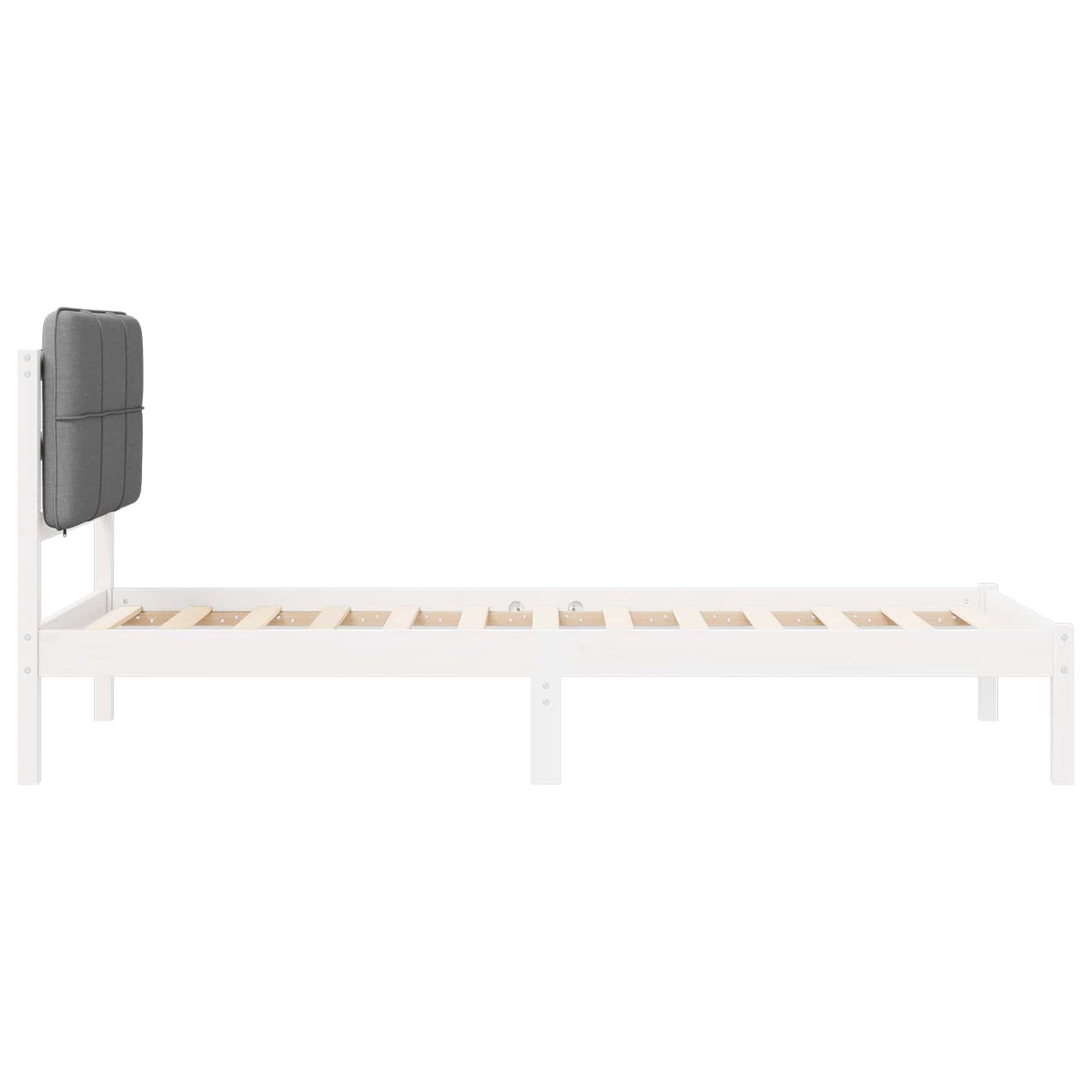 Sengestel med Polstret Hovedgavl Lysegrå 90 x 200 cm
