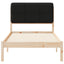 Sengestel med Polstret Hovedgavl Sort 75 x 190 cm