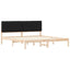 Sengestel med Polstret Hovedgavl Sort 180 x 200 cm